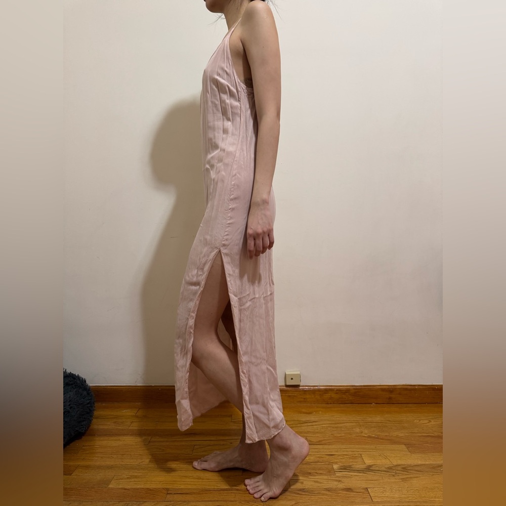 Elegant Pink Slip Dress